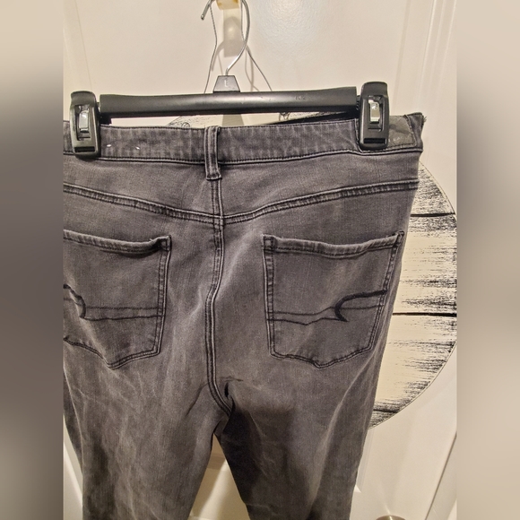 AE Super Stretch distressed Jeans black-Size 14 - Picture 2 of 11
